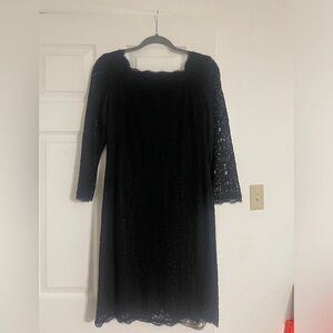 Adrianna Papell Black Off the Shoulder Bodycon Dress